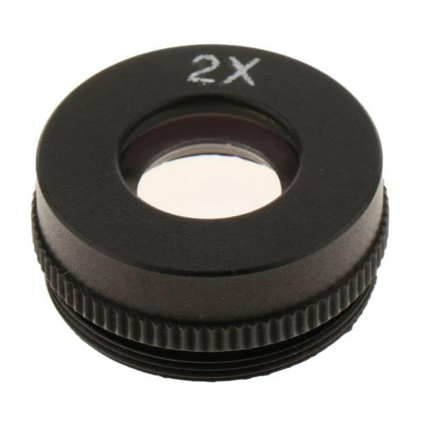 kesoto Add-on 2X Auxiliary Objective Barlow Lens Attachment Lenses 800X Magnification for Stereo Microscope Cameras 
